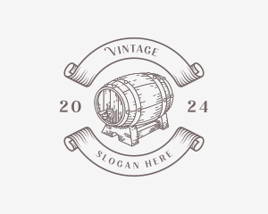 Vintage Wine Barrel logo design