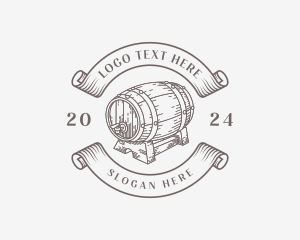 Fermentation - Vintage Wine Barrel logo design