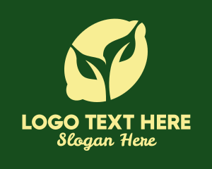 Vegan - Natural Organic Lemon logo design