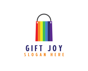 Rainbow Shopping Bag logo design