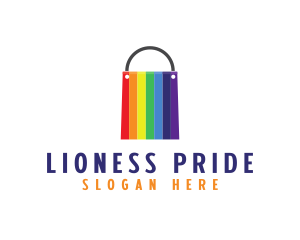 Rainbow Shopping Bag logo design