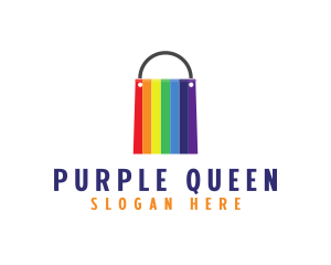 Rainbow Shopping Bag logo design