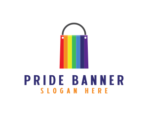 Rainbow Shopping Bag logo design