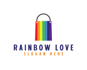 Rainbow Shopping Bag logo design