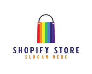 Rainbow Shopping Bag logo design