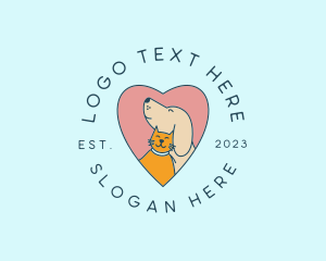 Kitten - Heart Pet Care Veterinary logo design