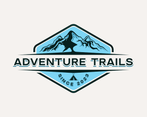 Mountain Camping Adventure logo design