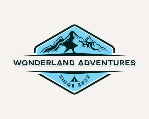 Mountain Camping Adventure logo design