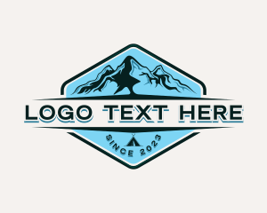 Mountain Camping Adventure Logo