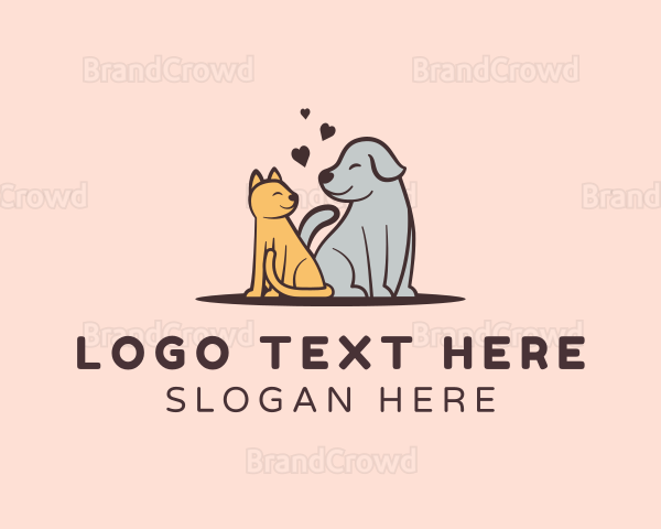 Dog Cat Grooming Logo