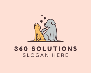 Dog Cat Grooming logo design