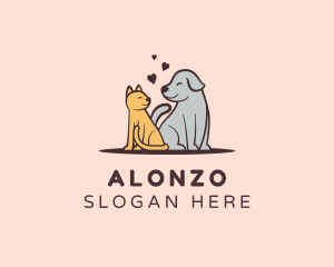 Dog Cat Grooming logo design