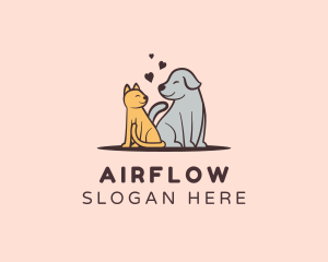 Dog Cat Grooming logo design