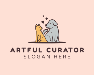 Dog Cat Grooming logo design