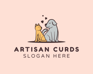 Dog Cat Grooming logo design