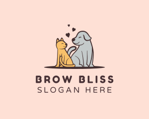 Dog Cat Grooming logo design