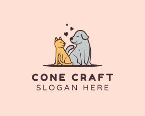 Dog Cat Grooming logo design