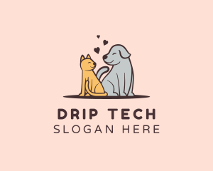 Dog Cat Grooming logo design