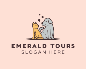 Dog Cat Grooming logo design