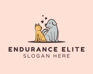 Dog Cat Grooming logo design