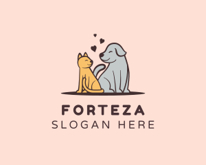 Dog Cat Grooming logo design