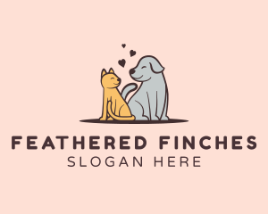 Dog Cat Grooming logo design