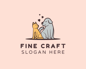 Dog Cat Grooming logo design