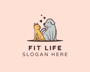 Dog Cat Grooming logo design