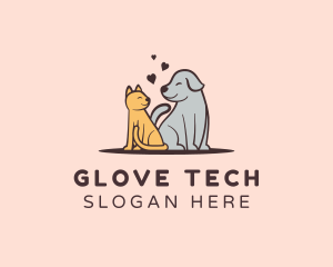 Dog Cat Grooming logo design