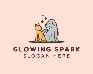 Dog Cat Grooming logo design