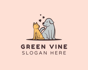 Dog Cat Grooming logo design