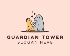 Dog Cat Grooming logo design