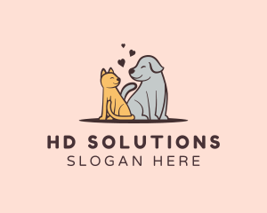 Dog Cat Grooming logo design