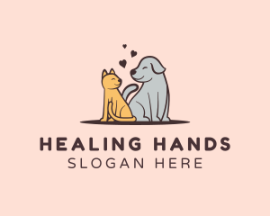 Dog Cat Grooming logo design