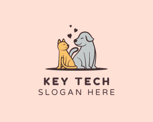 Dog Cat Grooming logo design