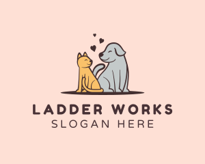 Dog Cat Grooming logo design