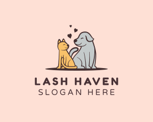 Dog Cat Grooming logo design