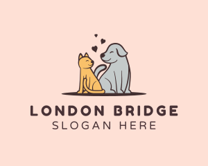 Dog Cat Grooming logo design