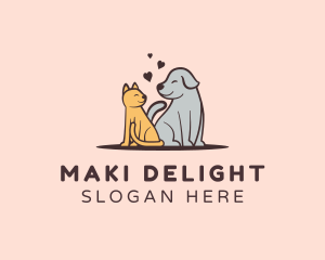 Dog Cat Grooming logo design