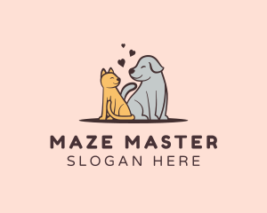 Dog Cat Grooming logo design