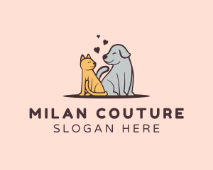 Dog Cat Grooming logo design