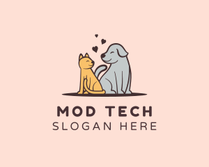 Dog Cat Grooming logo design