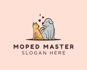 Dog Cat Grooming logo design