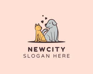 Dog Cat Grooming logo design