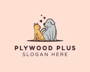 Dog Cat Grooming logo design