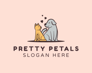 Dog Cat Grooming logo design