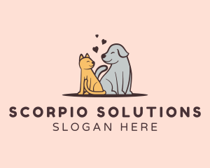 Dog Cat Grooming logo design