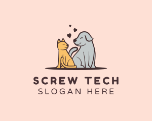 Dog Cat Grooming logo design