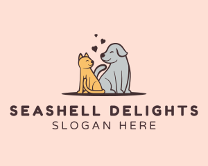 Dog Cat Grooming logo design