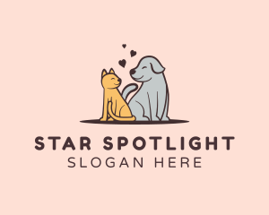 Dog Cat Grooming logo design